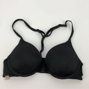 PINK Victorias Secret Wear Everywhere‎ Push Up Bra 32B Black Front Close